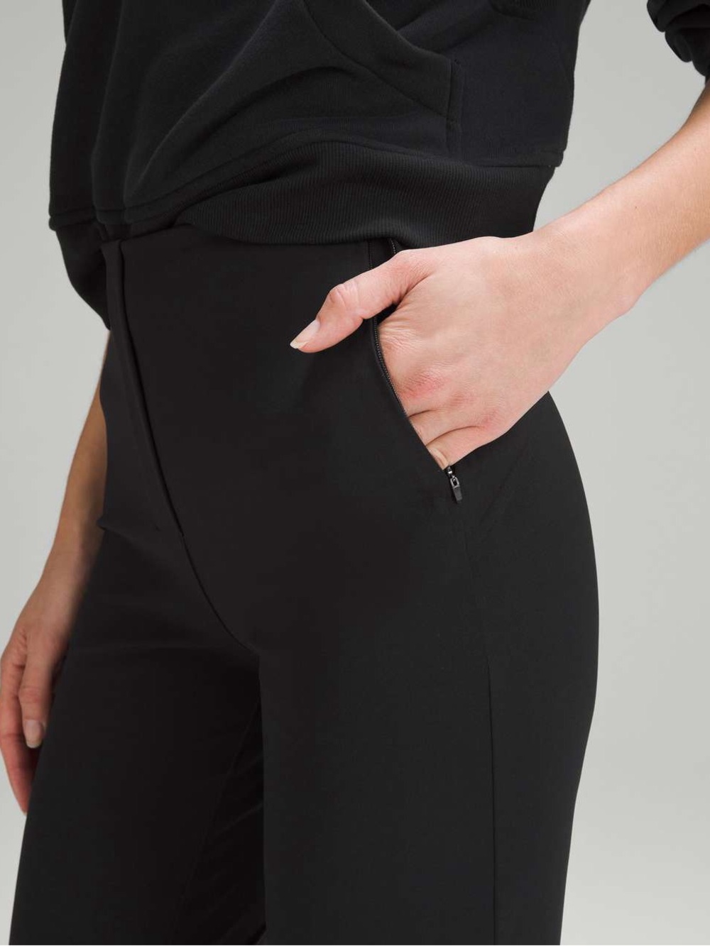 LULULEMON Smooth-Fit High-Rise Black Boot-Cut Pant Stretchy Trousers Yoga Pants - Picture 4 of 16